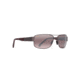 Maui Jim Ohia Polarized Rectangular  Sunglasses,Satin Dark Gunmetal/Burgundy,Maui Rose Lens R703-02S