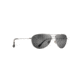 Maui Jim Sea House Polarized Aviator  Sunglasses,Silver,Neutral Grey Lens GS772-17
