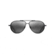 Maui Jim Shallows Polarized Aviator Sunglasses, Black Matte Frame, Neutral Grey Lens, Black Matte 543-2M