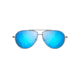 Maui Jim Shallows Polarized Aviator Sunglasses, Dove Grey Frame, Blue Hawaii Lens, Dove Grey B543-27A
