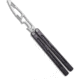 Maxace Maxace Phantom Balisong Butterfly Trainer Knife Gray Aluminum 4.3" SW, Gray, 9Cr18MoV, adult, BHQ-180483