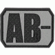 Maxpedition AB- NEG Blood Type Patch, SWAT BTABNS