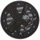 Maxpedition American Eagle Morale Patch,3.05x3.05in,Stealth EAGLX