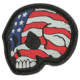 Maxpedition Stars and Stripes Skull Morale Patch,1.6x1.5in,Glow STSKZ