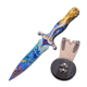 MC Masters Collection Fixed Blade, 12in, Stainless Steel Blade, Mermaid Design Triple Anodized Aluminum Handle MC-037