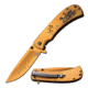 MC Masters Collection Folding Blade, 3.5in, Stainless Steel Blade, Gold Titanium Coated Handle MC-A032GD