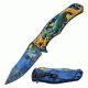 MC Masters Collection Folding Blade, 3.75in, Stainless Steel Blade, 3 Color Anodized Aluminum Handle MC-A028GG