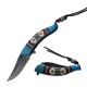 MC Masters Collection Folding Blade, 5in, Stainless Steel Blade, Blue Nylon Fiber Handle, MC-A023BL