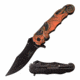 MC Masters Collection MC-A050YL Spring Assisted Knife, 3.5in, 3CR13 Stainless Steel, Clip Point, Black Blade, Aluminum Handle, Yellow, MC-A050YL