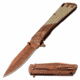 MC Masters Collection MC-A053BZ Spring Assisted Knife, 3.5in, 3CR13 Stainless Steel, Spear Point, Bronze Blade, Stainless Steel Handle, Bronze, MC-A053BZ