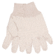 MCR Safety Canvas Work Gloves, Reversible Pattern with Knit Wrist, Cotton Polyester Blend, Straight Thumb, Natural, Large, 8100R