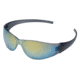 MCR Safety CK1 Series Safety Glasses, Flexible Bayonet Temples, Rainbow Mirror, One Size, CK118