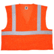 MCR Safety CL2MOPFRM Hi Vis Reflective Safety Vest, ANSI Type R Class 2, Mesh with 2in Silver Stripes, Breakaway Design with Hook and Loop Closures, Fluorescent Orange, M, CL2MOPFRM