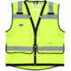 MCR Safety Luminator Series Class 2 Lime Premium Surveyor Safety Vest, 2XL, VSURVMLBX2