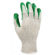 MCR Safety Cotton Polyester Work Gloves, 10 Gauge Natural Cotton Polyester Shell, Latex Coated Palm and Fingertips, Green/Natural, Small, 9681S
