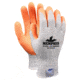 MCR Safety Cut Pro 13 Gauge Dyneema Diamond Technology Shell Cut Resistant Work Gloves, Hi-Vis Latex Coated Palm and Fingertips, Orange/Salt and Pepper, XX - Large, 9672HVOXXL