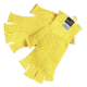 MCR Safety Cut Pro 7 Gauge DuPont Kevlar Shell Fingerless Cut Resistant Work Gloves, Regular Weight, Yellow, Large, 9373L