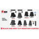 MCR Safety Cut Pro Double Ply DuPont Kevlar Black Sleeves w/Thumb Slot - Mens, 10 x 2 1/4in, 9171TE