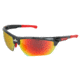 MCR Safety Dominator DM3 Series Safety Glasses, MAX36 Lenses, Adjustable Wire Core Temples and Nose Piece, Fire Mirror, One Size, DM131RDC