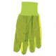 MCR Safety Dotted Canvas Work Gloves, Clute Pattern with Knit Wrist, 100% Cotton, Straight Thumb, Yellow/Black, Large, 8808Y