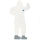 MCR Safety DuPont Tyvek Coverall, Zipper Front, Elastic Sleeves and Ankles, Hood &amp; Boots, White, XL, TY122SXL