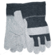 MCR Safety Economy Split Leather Palm Work Gloves, Denim Back, 2.5in Denim Cuff, Gray, Large, 1220D