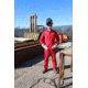 MCR Safety Flame Resistant Deluxe Coverall, 88% Cotton 12% Nylon, Red, 38, DC1R38