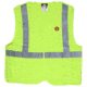 MCR Safety Flame Resistant Safety Vest, Class 2 Break Away Pattern, Modacrylic Blend with 2in Silver Stripes, Fluorescent Lime, M, FRMBCL2LM