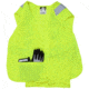 MCR Safety Flame Resistant Safety Vest, Class 2, Mesh Modacrylic/Aramid Blend, 2in Silver Stripes, Fluorescent Lime, L, FRMCL2MLL
