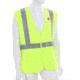MCR Safety Flame Resistant Safety Vest, Class 2 Modacrylic/Aramid Blend, 2in Silver Stripes, Fluorescent Lime, L, FRMCL2LL