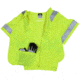 MCR Safety Flame Resistant Safety Vest, Class 3, Mesh Modacrylic/Aramid Blend, 2in Silver Stripes, Fluorescent Lime, S, FRMCL3MLS