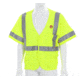 MCR Safety Flame Resistant Safety Vest, Class 3, Mesh Modacrylic/Aramid Blend, 2in Silver Stripes, Fluorescent Lime, S, FRMCL3MLS