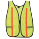 MCR Safety Florescent Mesh Safety Vest, 1in Red Reflective Stripes, Lightweight Poly Mesh, Non-ANSI Rated, Fluorescent Lime, One Size, V200FS
