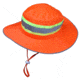 MCR Safety Hi-Vis Boonie Hat, Breathable Mesh Panel, Silver Reflective Stripe and Trim, Drawstring Closure, 2in Brim, Orange, One Size, HVH100