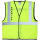 MCR Safety Luminator Series Hi Vis Reflective Lime Safety Vest w/Sheriff Logo, 2XL, VCL2MLSHFX2