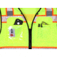 MCR Safety Hi Vis Reflective Safety Vest, ANSI 107 Type R Class 2, 3in Silver Reflective, Zipper Front Closure, Back Plan Pocket, Solid Front Mesh Back, Fluorescent Lime, XL, PSURVCL2LSXL