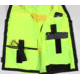 MCR Safety Hi Vis Reflective Safety Vest, ANSI 107 Type R Class 2, 3in Silver Reflective, Zipper Front Closure, Back Plan Pocket, Solid Front Mesh Back, Fluorescent Lime, XL, PSURVCL2LSXL