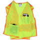 MCR Safety Hi Vis Reflective Safety Vest, ANSI Type R Class 2, 4.5in Silver Stripes, Zipper Front Closure, Fluorescent Lime, S, WCCL2LS