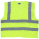 MCR Safety Hi Vis Reflective Safety Vest, ANSI Type R Class 2, Mesh with 2in Dual Silver Stripes, Breakaway Design with Hook and Loop Closures, Fluorescent Lime, M, CL2ML2M