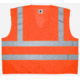 MCR Safety Hi Vis Reflective Safety Vest, ANSI Type R Class 2, Mesh with 2in Dual Silver Stripes, Breakaway Design with Hook and Loop Closures, Fluorescent Orange, 3X, CL2MO2X3