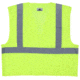 MCR Safety Hi Vis Reflective Safety Vest, ANSI Type R Class 2, Mesh with 2in Silver Stripes, Dielectric Zipper Front Closure, Fluorescent Lime, 4X, CL2MLPX4