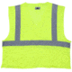 MCR Safety Hi Vis Reflective Safety Vest, ANSI Type R Class 2, Mesh with 2in Silver Stripes, Hook and Loop Front Closure, Limited Flammability, Fluorescent Lime, XL, VCL2MLFRXL
