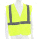 MCR Safety Hi Vis Reflective Safety Vest, ANSI Type R Class 2, Mesh with 2in Silver Stripes, Hook and Loop Front Closure, Limited Flammability, Fluorescent Lime, XL, VCL2MLFRXL