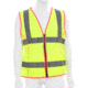 MCR Safety Hi Vis Reflective Safety Vest, ANSI Type R Class 2, Mesh with 2in Silver Stripes, Safety Vest Fitted for Women, Fluorescent Lime, L, LVCL2MLL