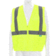 MCR Safety Hi Vis Reflective Safety Vest, ANSI Type R Class 2, Mesh with 2in Silver Stripes, Zipper Front Closure and 3 Pockets, Fluorescent Lime, 5X, RVCL2MLZX5
