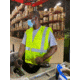MCR Safety Hi Vis Reflective Safety Vest, ANSI Type R Class 2, Mesh with 2in Silver Stripes, Zipper Front Closure and 3 Pockets, Fluorescent Lime, 5X, RVCL2MLZX5