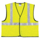 MCR Safety Hi Vis Reflective Safety Vest, ANSI Type R Class 2, Solid with 2in Silver Stripes, Hook and Loop Front Closure, Limited Flammability, Fluorescent Lime, 2X, VCL2SLFRX2