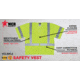 MCR Safety Hi Vis Reflective Safety Vest, ANSI Type R Class 3, Mesh with 2in Silver Stripes, Zipper Front Closure, Fluorescent Lime, 3X, VCL3MLZX3