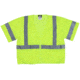MCR Safety Hi Vis Reflective Safety Vest, ANSI Type R Class 3, Mesh with 2in Silver Stripes, Zipper Front Closure, Fluorescent Lime, 3X, VCL3MLZX3