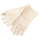 MCR Safety Hot Mill Work Gloves, 32oz Heavy Weight Fabric, 5in Plasticized Gauntlet Cuff, Burlap Lined, Knuckle Strap, Natural, Large, 9132G
